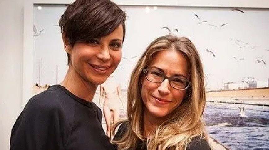 Photo of Brooke Daniells with a partner, Catherine Bell.
